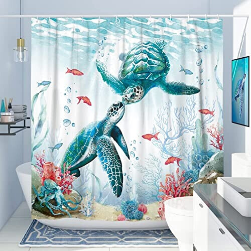 Rideau de douche Tortue de mer 80x180 cm variant 0 
