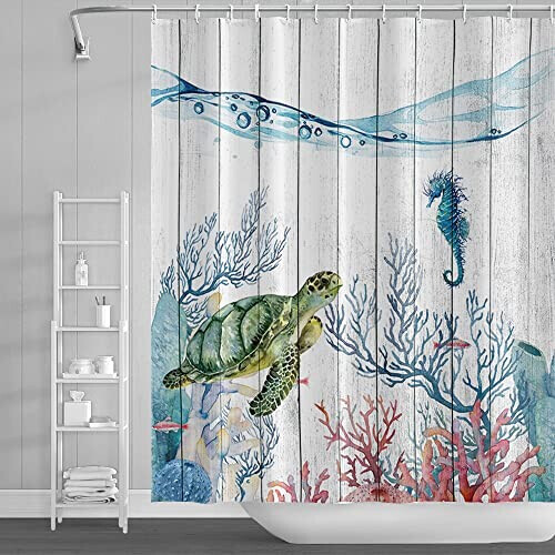 Rideau de douche Tortue 140x183 cm