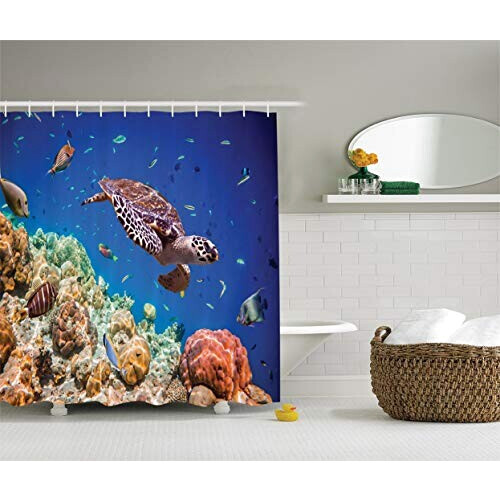Rideau de douche Tortue 183x183 cm