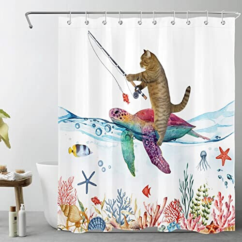Rideau de douche Tortue multi 150x200 cm