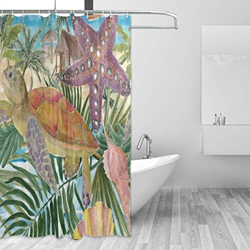 Rideau de douche Tortue multicolore variant 0 