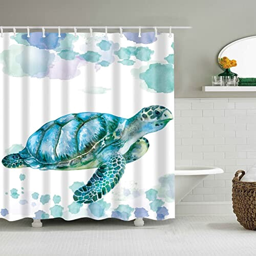 Rideau de douche Tortue bleue 180x200 cm variant 1 
