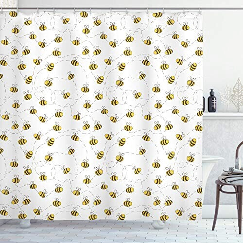 Rideau de douche Abeille marron 175x240 cm