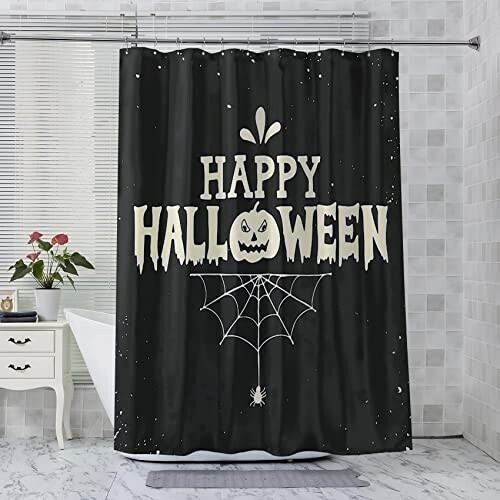 Rideau de douche Araignée halloween - 120x200 cm