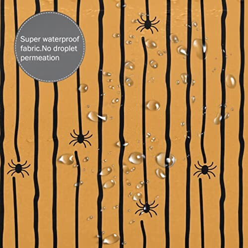 Rideau de douche Araignée halloween stripes plastic variant 5 