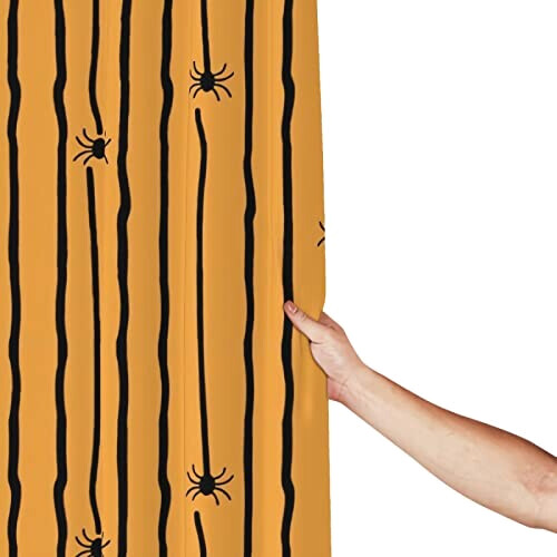 Rideau de douche Araignée halloween stripes plastic variant 6 
