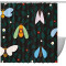Rideau de douche Cigale multicolore 168x183 cm - miniature