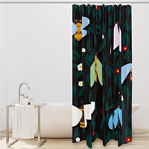 Rideau de douche Cigale multicolore 168x183 cm variant 0 