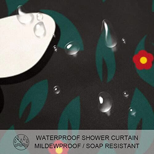 Rideau de douche Cigale multicolore 168x183 cm variant 1 