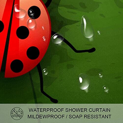 Rideau de douche Coccinelle multicolore variant 1 