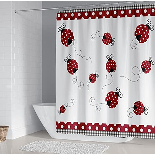 Rideau de douche Coccinelle 180x180 cm