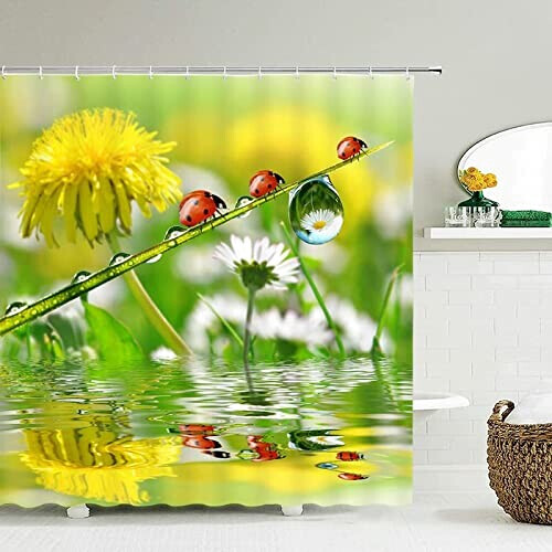 Rideau de douche Coccinelle 120x180 cm