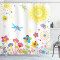 Rideau de douche Libellule multicolore 175x220 cm - miniature