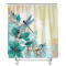 Rideau de douche Libellule fleur bleue 90x180 cm - miniature