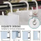 Rideau de douche Libellule fleur bleue 90x180 cm - miniature variant 5