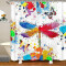 Rideau de douche Libellule peinte 120x200 cm - miniature