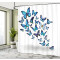 Rideau de douche Papillon bleu ciel bleu noir 175x200 cm - miniature variant 2