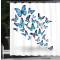 Rideau de douche Papillon bleu ciel bleu noir 175x200 cm - miniature variant 3