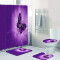 Rideau de douche Papillon violet foncé 75x45 cm - miniature variant 1