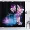 Rideau de douche Papillon multicolore 175x180 cm - miniature