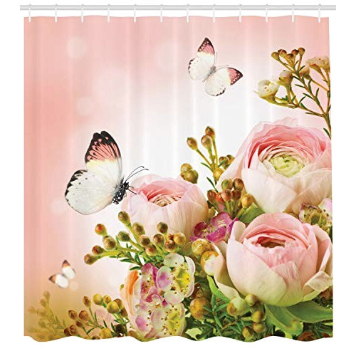 Rideau de douche Papillon multicolore 175x200 cm variant 0 