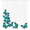 Rideau de douche Papillon noir turquoise 175x220 cm - miniature variant 1