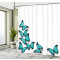 Rideau de douche Papillon noir turquoise 175x220 cm - miniature variant 2