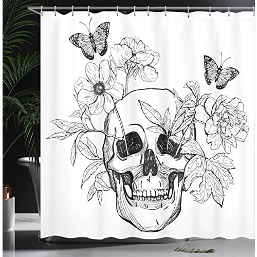 Rideau de douche Papillon multicolore 175x200 cm variant 2 