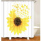 Rideau de douche Papillon jaune tournesol 180x200 cm - miniature variant 2