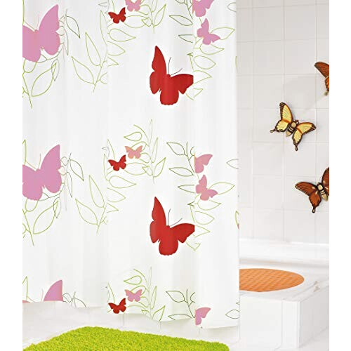 Rideau de douche Papillon multicolore 180x200 cm variant 0 