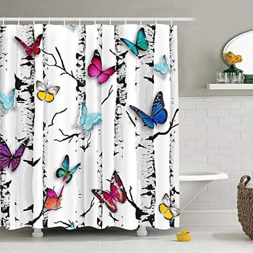 Rideau de douche Papillon motif s 240x200 cm variant 0 