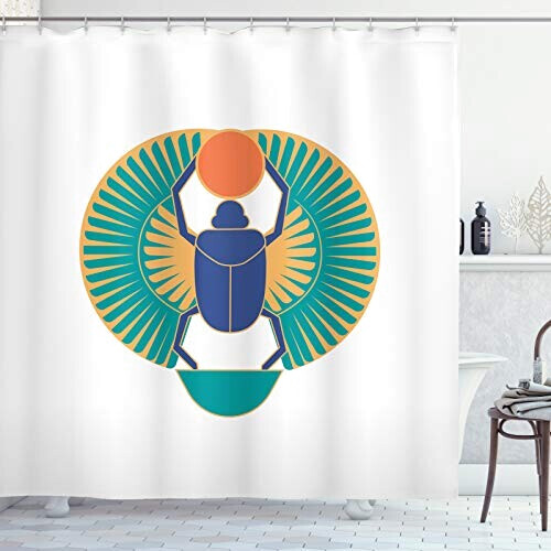 Rideau de douche Scarabée multicolore 175x200 cm