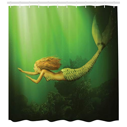 Rideau de douche Sirène dark vert vert ginger 175x240 cm variant 0 