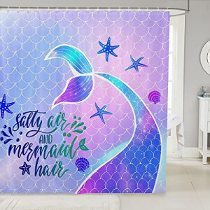 Rideau de douche Sirène multi 180x180 cm