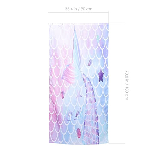Rideau de douche Sirène couleurs assorties 180x90 cm variant 4 