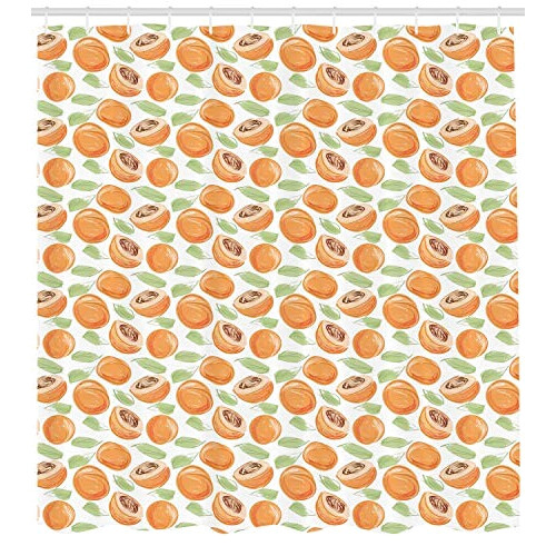 Rideau de douche Abricot vert pistache 175x220 cm variant 0 