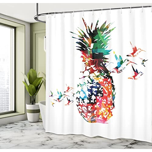 Rideau de douche Ananas multicolore 175x220 cm variant 1 