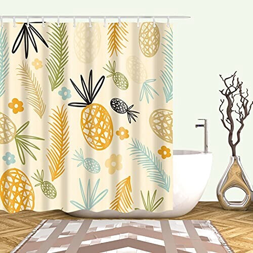 Rideau de douche Ananas rideau de bain 76x200 cm variant 2 