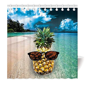 Rideau de douche Ananas couleur 120x180 cm