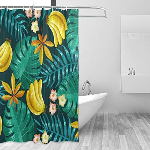 Rideau de douche Banane multicolore 183x183 cm