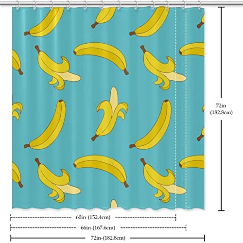 Rideau de douche Banane multi-couleur variant 4 