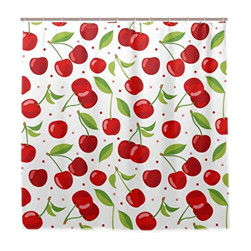 Rideau de douche Cerise multicolore 182x182 cm