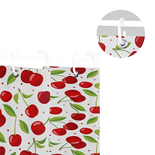 Rideau de douche Cerise multicolore 182x182 cm variant 3 