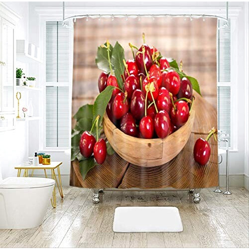 Rideau de douche Cerise 180x180 cm