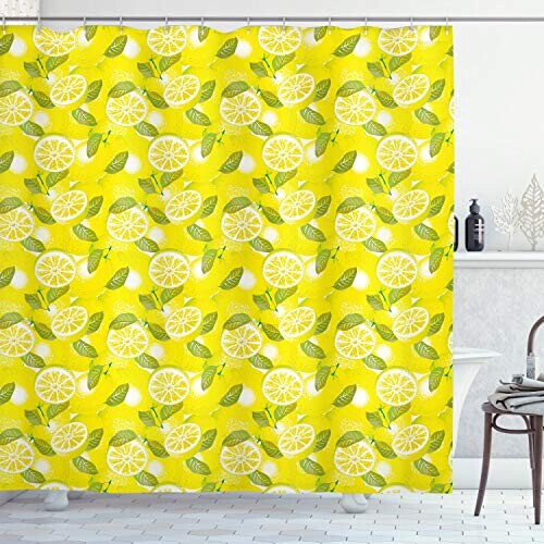 Rideau de douche Citron multi 175x200 cm