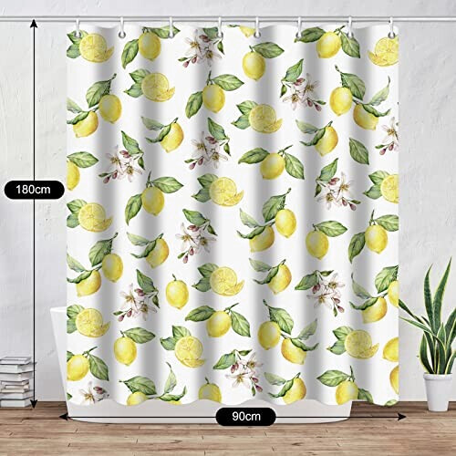 Rideau de douche Citron 90x180 cm variant 1 