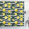 Rideau de douche Citron fern vert blanc jaune 175x200 cm - miniature