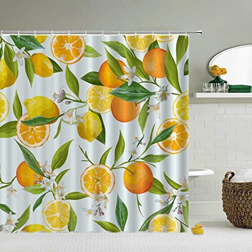 Rideau de douche Citron a- 150x200 cm