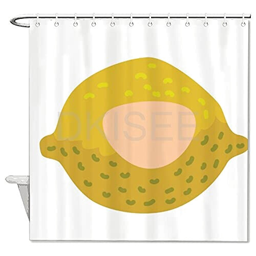 Rideau de douche Citron blanc-style- 180x200 cm