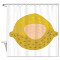 Rideau de douche Citron blanc-style- 180x200 cm - miniature